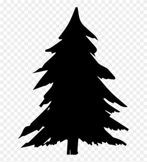 Fir Tree Clipart Pine Tree Outline - Christmas Tree Shadow - Free Transparent PNG Clipart Images ...