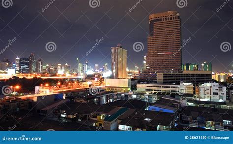 Skyline Cityscape View at Dusk Stock Photo - Image of life, light: 28621550