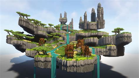 Minecraft Redditor creates spectacular floating island