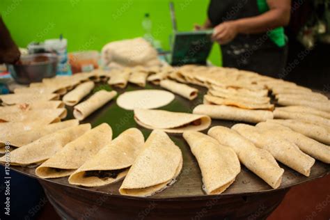 Quesadillas, Mexican food: hand-made tortillas filled with cheese ...