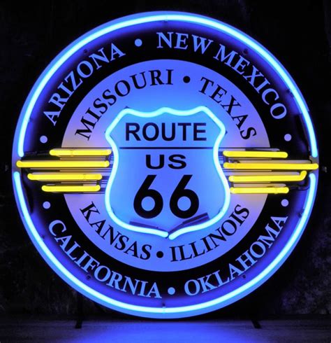 Neon Sign - Route 66 - Sound Leisure Limited