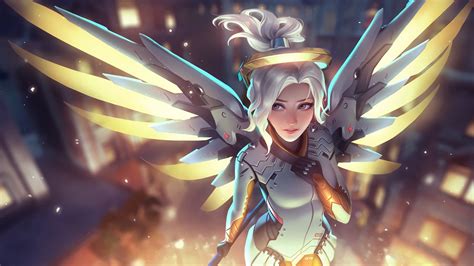 overwatch, Angel, Mercy, Wings Wallpapers HD / Desktop and Mobile Backgrounds