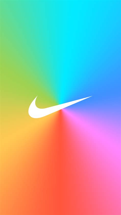 [レインボー]ナイキロゴ/NIKE Logo | めちゃ人気!!iPhone壁紙DJ