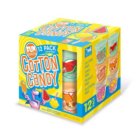 Fun Sweets Summer Cotton Candy Assortment, 2 Ounce (12 Count) - Walmart.com