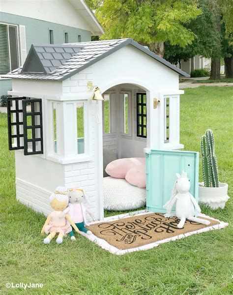 How To Paint a Plastic Playhouse Like a Pro! - Lolly Jane