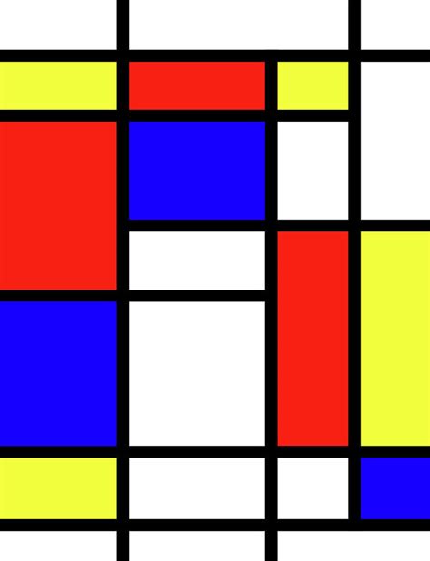 Mondrian, Red, Blue, Yellow, Abstraction, Art. Digital Art by Tom Hill - Pixels