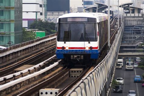 Bangkok, Thailand: Silom Line Skytrain Editorial Photo - Image of ...