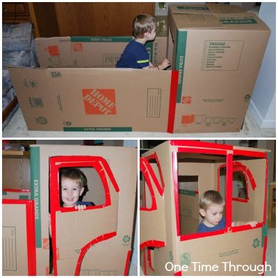 How to Make an Awesome Cardboard Firetruck - One Time Through