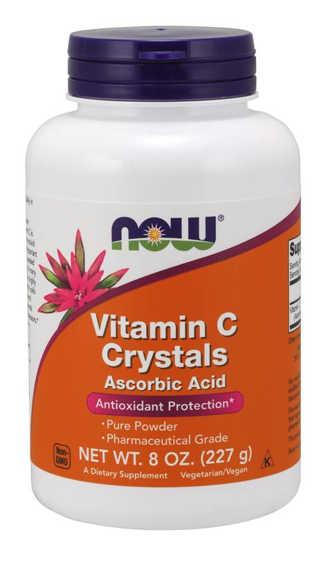 NOW Supplements, Vitamin C Crystals Ascorbic Acid, 100% Pure Powder, 8 ...