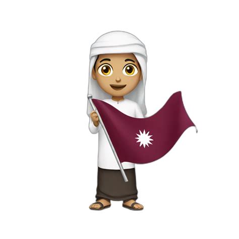Qatar map and flag | AI Emoji Generator