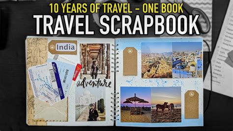 I made a 10 YEAR TRAVEL SCRAPBOOK in one week... | Travel Crafts DIY - YouTube