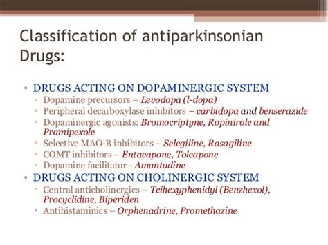 Antiparkinsonian drugs - drdhriti