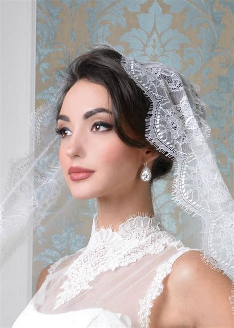 Sylvia Wedding Veil Cathedral, Cathedral Veil, Wedding Veil, Lace Veil, Veils,Mantilla Veil ...