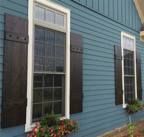 Rustic Farmhouse Shutters, Exterior Cedar Shutters, Board and Batten ...