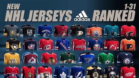 New NHL Adidas Jerseys Ranked 1-31(Home) - YouTube