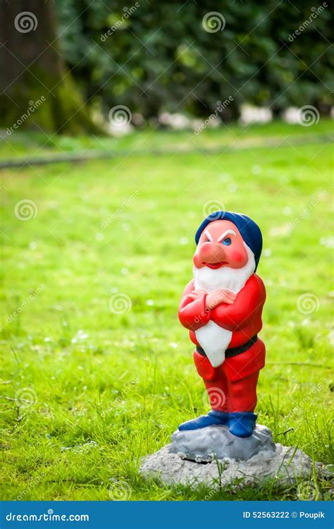 Garden gnome stock photo. Image of seriously, garden - 52563222