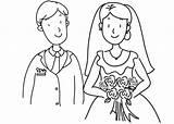 Cute Bride And Groom Coloring Pages For Wedding Card sketch template