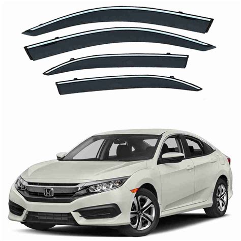 Honda Civic 2016 to 2020 - Black Tinted Chrome Trim Air Press - Door ...