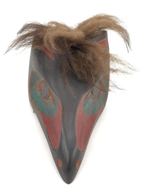 Lot - VINTAGE TLINGIT HAND CARVED WOOD RAVEN MASK