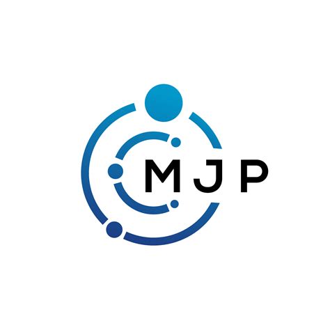 MJP letter technology logo design on white background. MJP creative initials letter IT logo ...