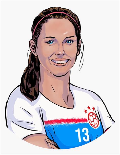 Soccer Alex Morgan Cartoon, HD Png Download - kindpng