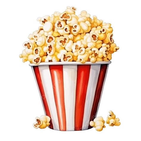 Cute Popcorn Fast Food Stationary Sticker Oil Painting, Popcorn, Fast ...