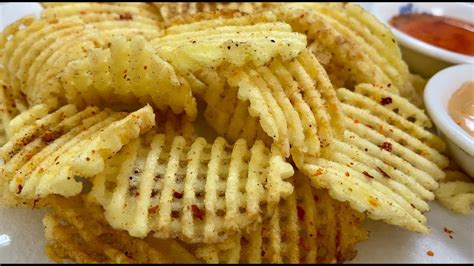 Waffle Chips|| Crispy Potato Fries Ramadan Special Recipe - YouTube