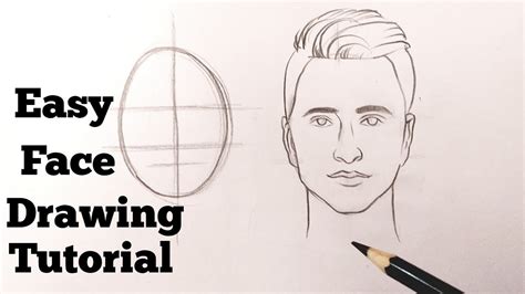 Man Face Drawing Step By Step : How To Draw A Black Man's Face From The Front View Easy Step By ...