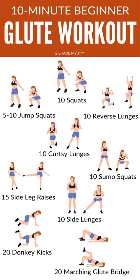 10-Minute Beginner Glute Workout - 2sharemyjoy.com