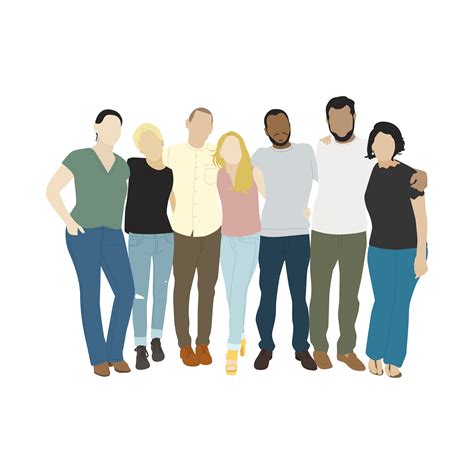 Illustration of diverse people arms around each other - Download Free Vectors, Clipart Graphics ...