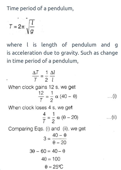 How does the formula of Delta t by t = 1/2 delta l by l comes explain ...