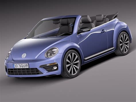 Volkswagen Beetle Convertible R-line 2015 3D Model by SQUIR