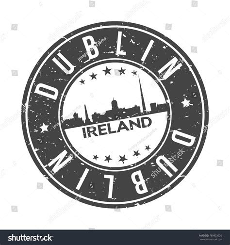 Dublin Ireland Europe Usa Stamp Logo Stock Vector (Royalty Free ...