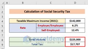 How to Calculate Social Security Tax in Excel - ExcelDemy