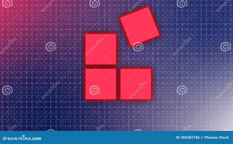 Four Blocks Falling and Rotating High Resolution Stock Illustration - Illustration of download ...