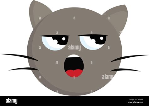 Angry Cat Face Drawing