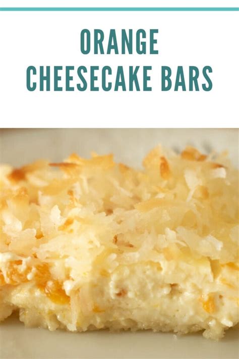 Orange Cheesecake Bars - The Buttered Home