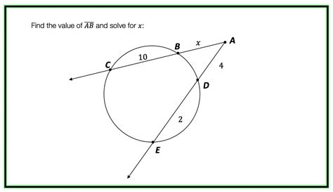 Intersecting Secants Theorem: Geometry - Math Lessons