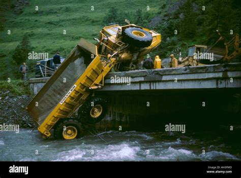 Construction vehicle accident involving a Volvo dumper truck Stock Photo: 8197772 - Alamy