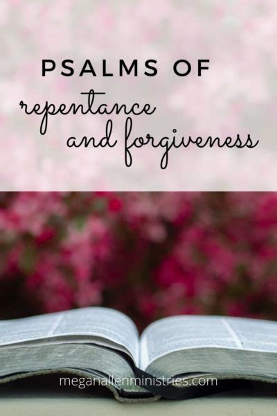 7 Psalms of Repentance and Forgiveness - Megan Allen Ministries