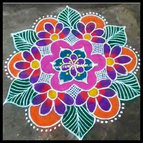 Colour kolam 787 – Rangoli Kolams