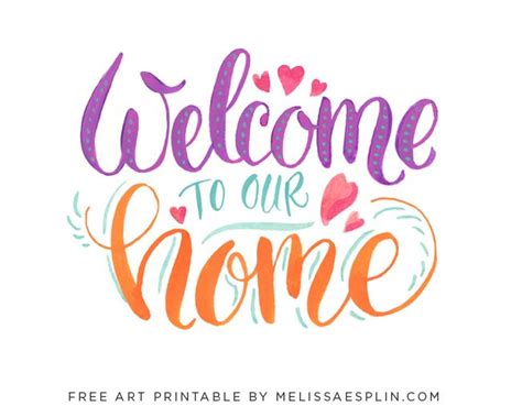 "Welcome To Our Home" FREE Printable | Welcome home signs, Welcome home ...