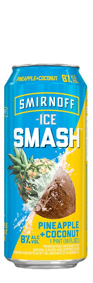 Smirnoff Smash Pineapple + Coconut 24 oz-12 pack - Beverages2u