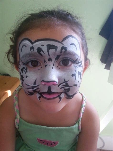 Snow Leopard face painting Animal Face Paintings, Animal Faces, Leopard ...