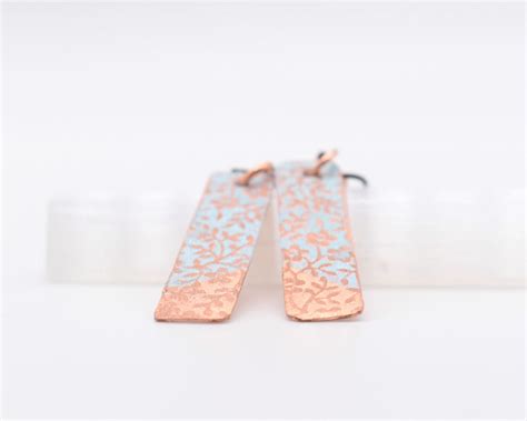 Patina Earrings Patina Copper Jewelry Patina Jewelry Copper - Etsy