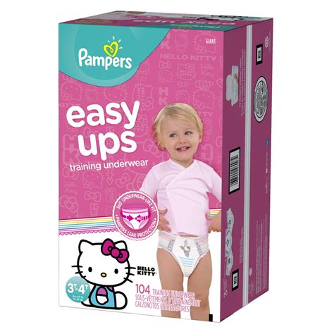 Pampers Easy Ups Training Underwear Girls Size 5 3T-4T 104 Count - Walmart.com - Walmart.com