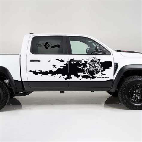 2x Dodge Ram TRX Rebel 2022 2023 1500 côté détruit TRX manger Raptor Logo camion vinyle ...