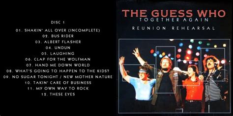 The Guess Who - Together Again Reunion Rehearsal (1983) 2 CD SET