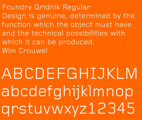 Foundry Gridnik, OpenType, Level 1, Regular | The Foundry | Typeface, Lettering design, Foundry