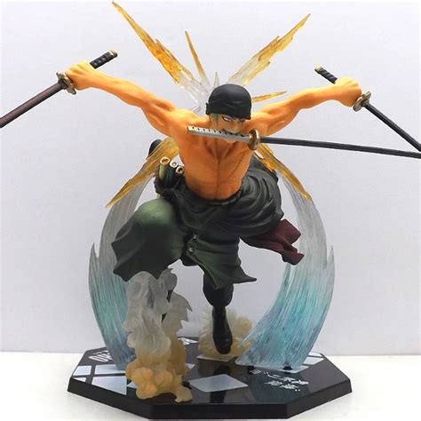 ZXZ Anime One Piece Roronoa Zoro Figurine Japanese One Piece Zoro PVC 17CM Action Figure Combat ...